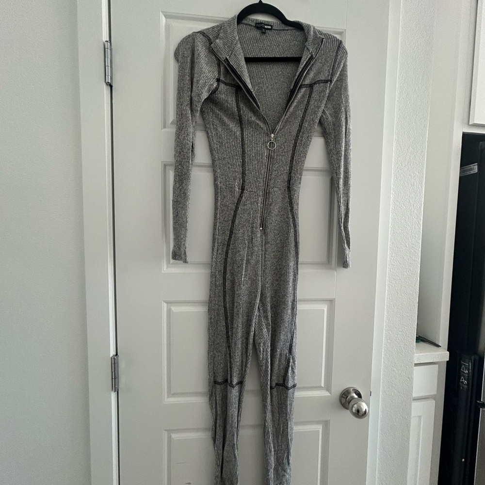 Fashion Nova Gray Jumpsuit